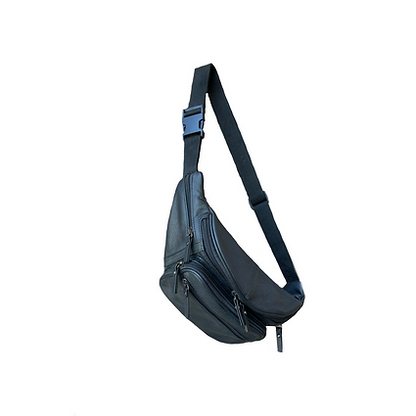 Canguro de Piel Grande / Large Black Leather Fanny Pack